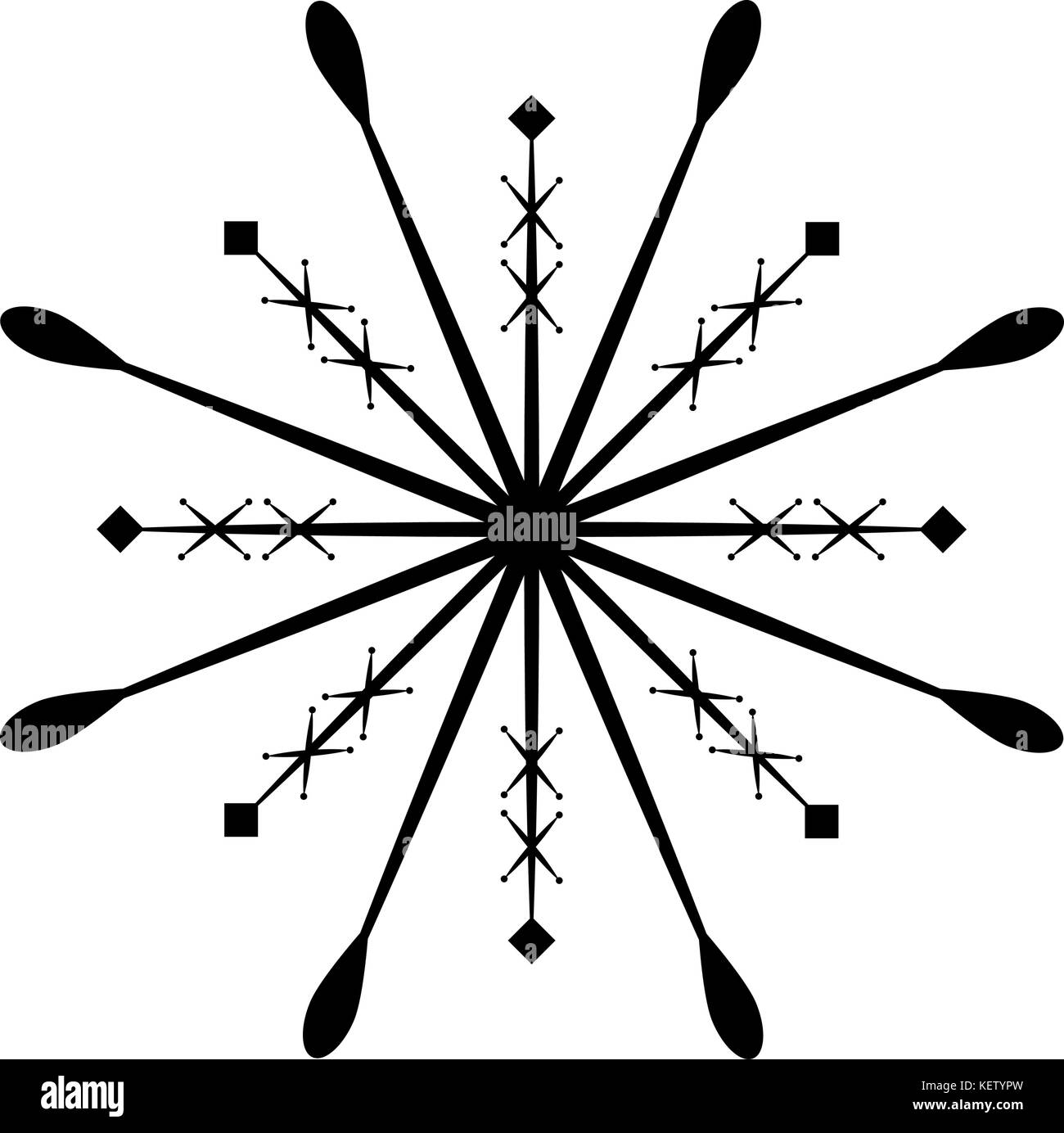 Illustration flocon isolé Illustration de Vecteur