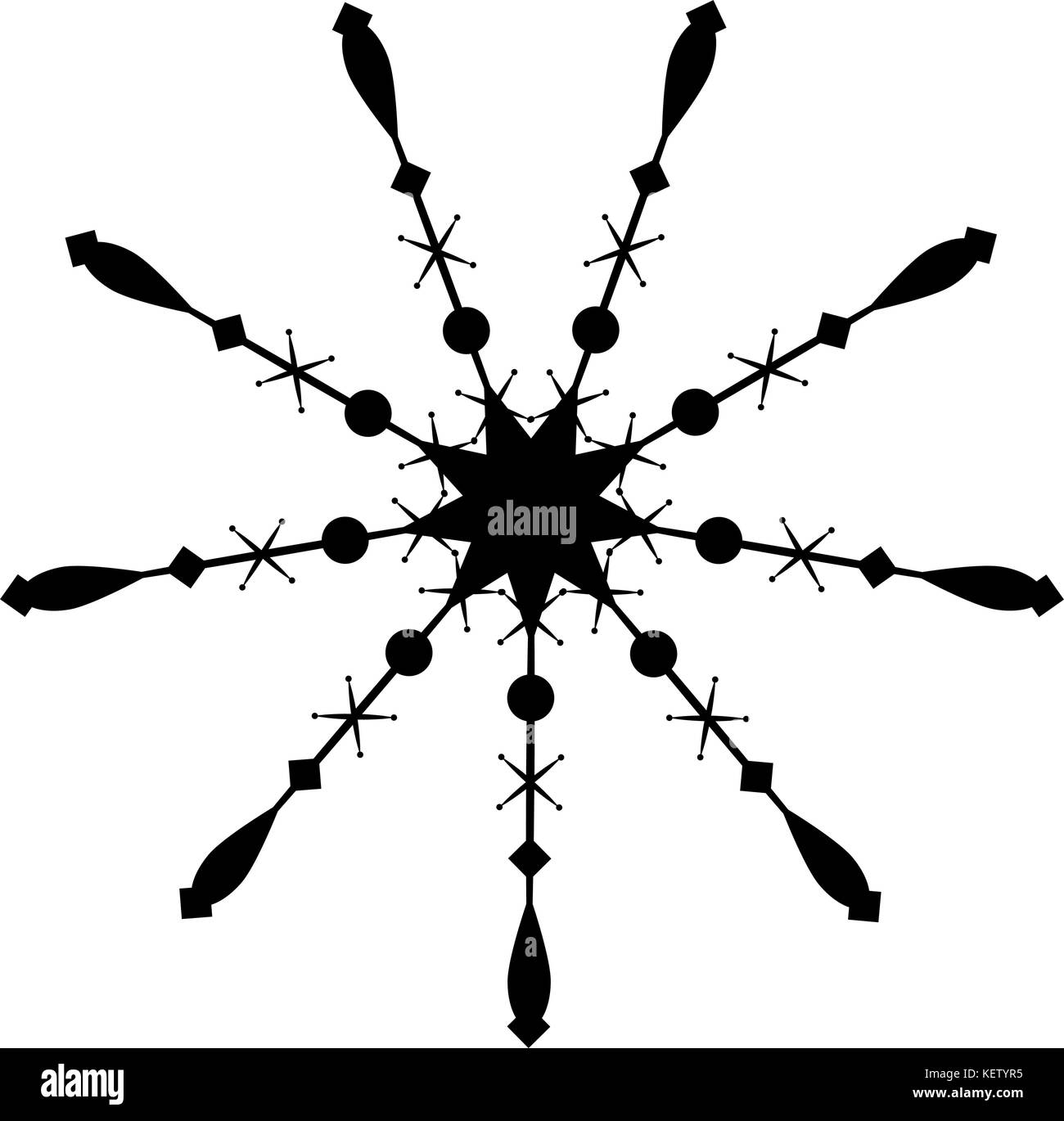 Illustration flocon isolé Illustration de Vecteur