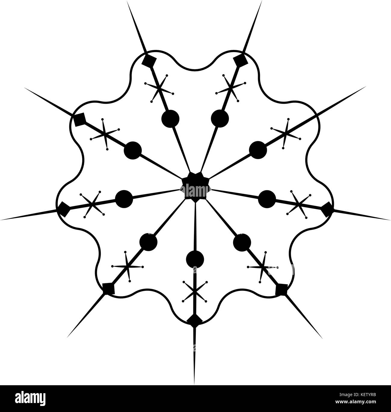 Illustration flocon isolé Illustration de Vecteur