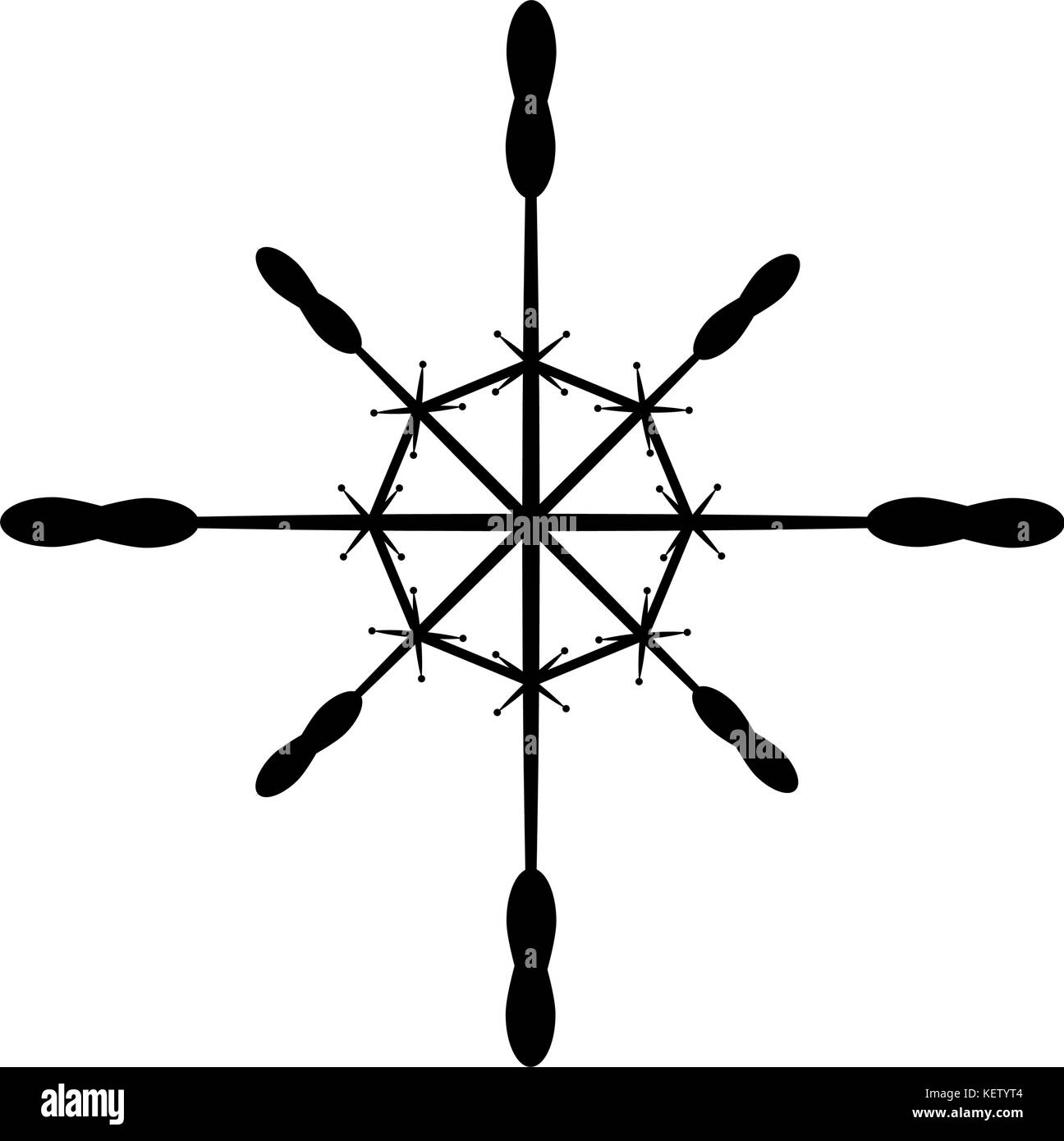 Illustration flocon isolé Illustration de Vecteur