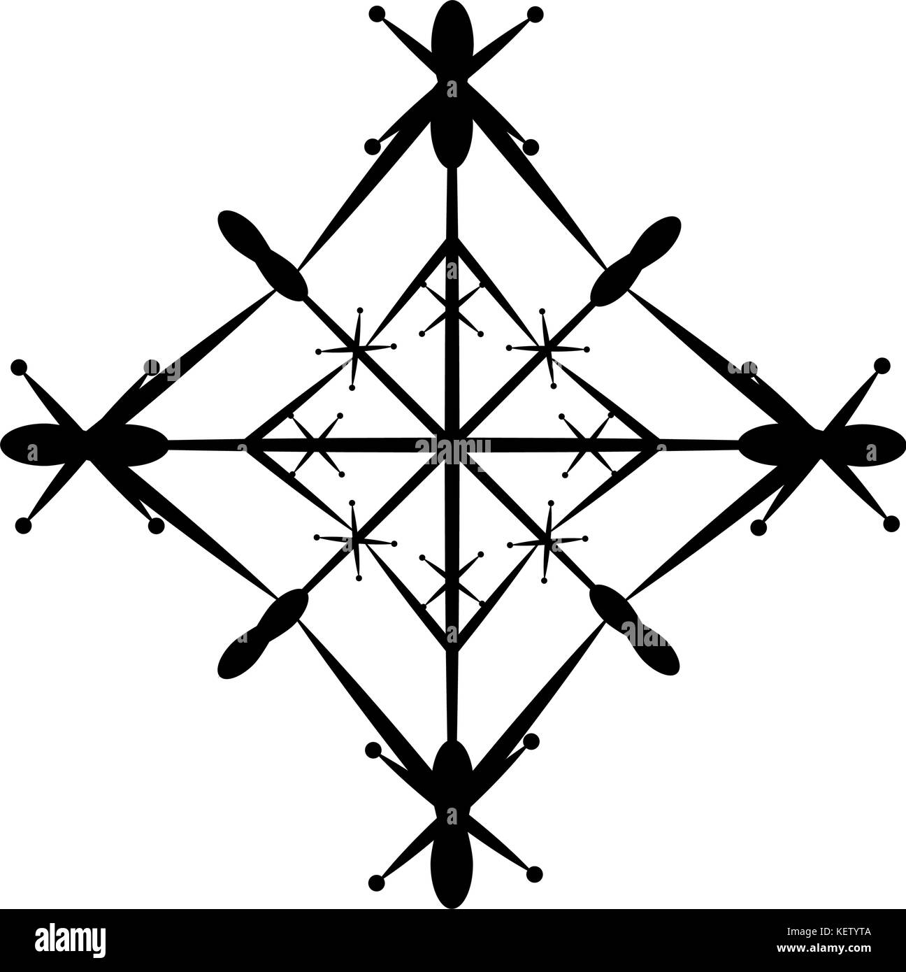 Illustration flocon isolé Illustration de Vecteur