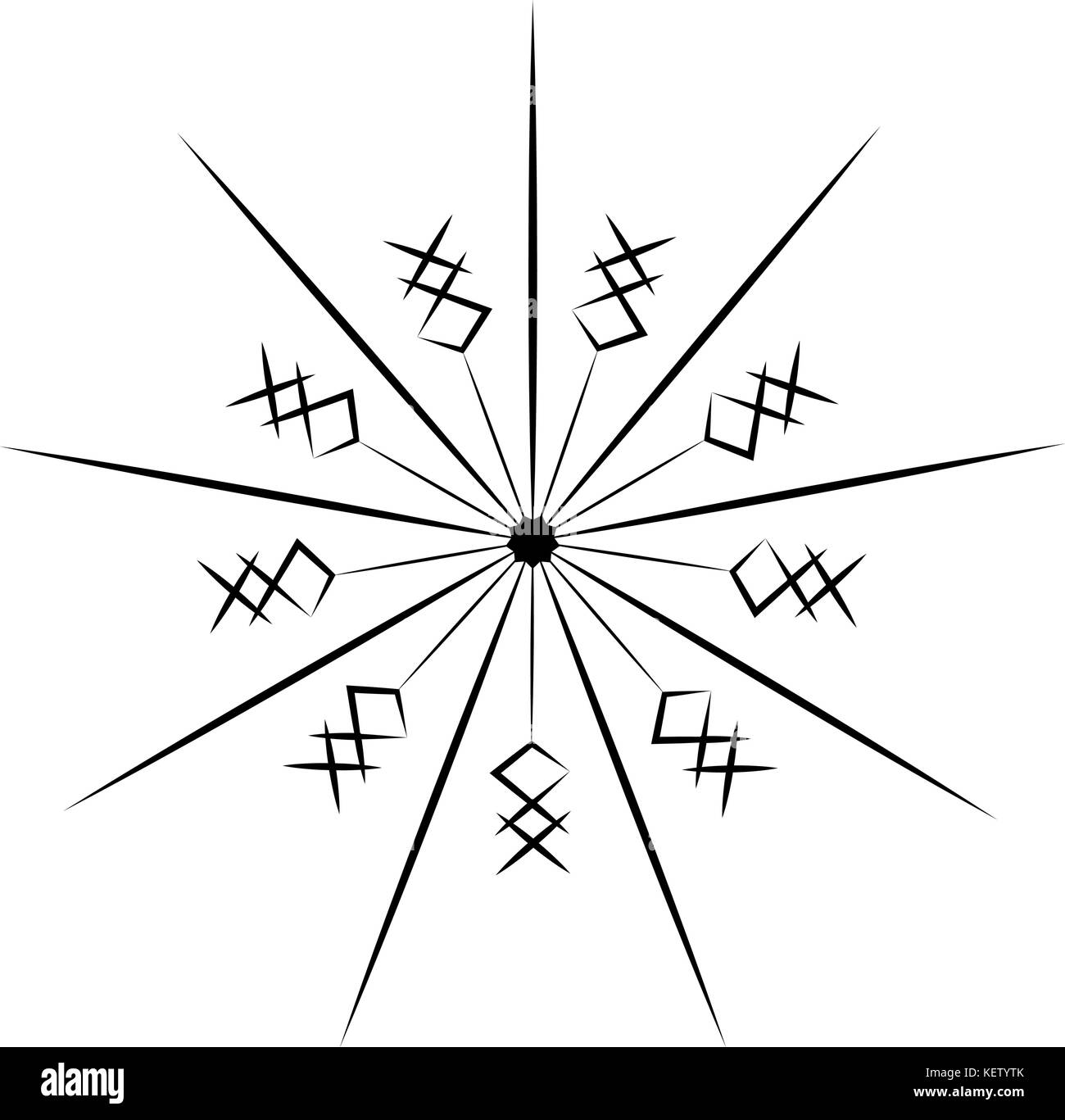 Illustration flocon isolé Illustration de Vecteur