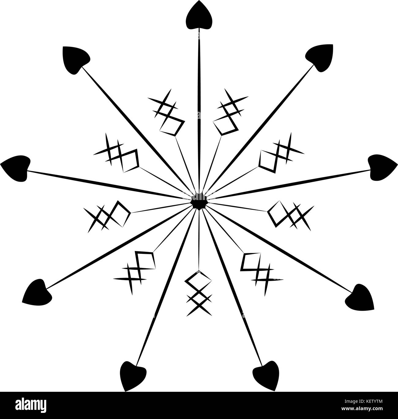 Illustration flocon isolé Illustration de Vecteur