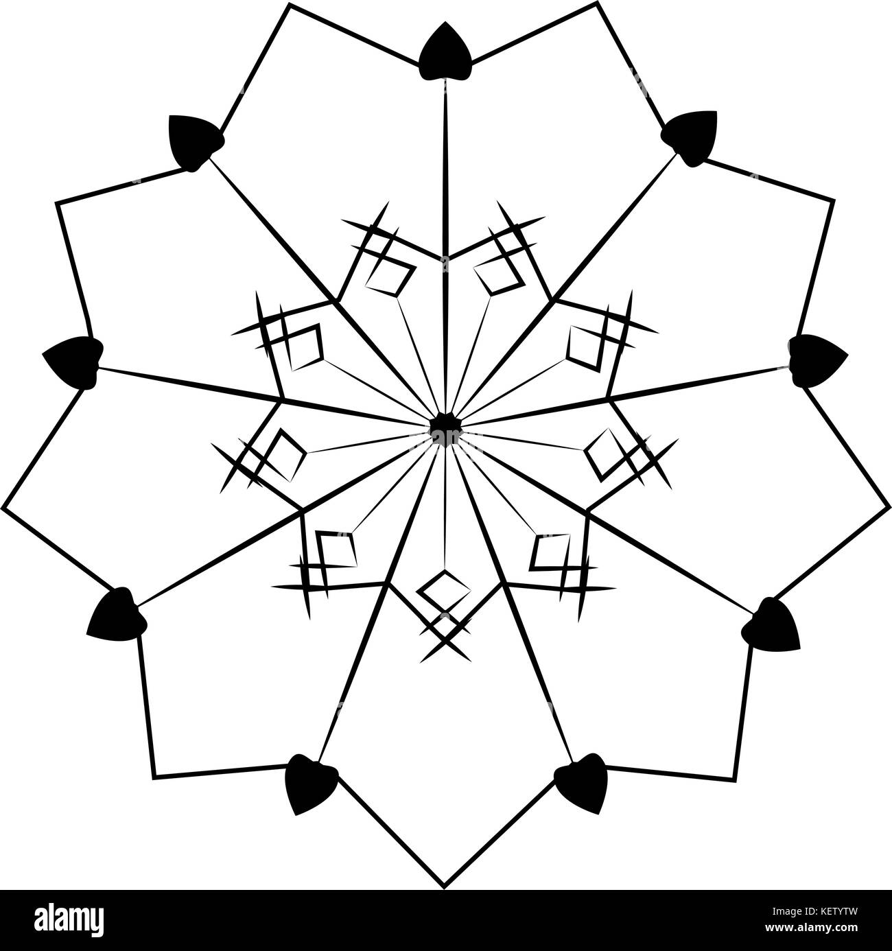 Illustration flocon isolé Illustration de Vecteur