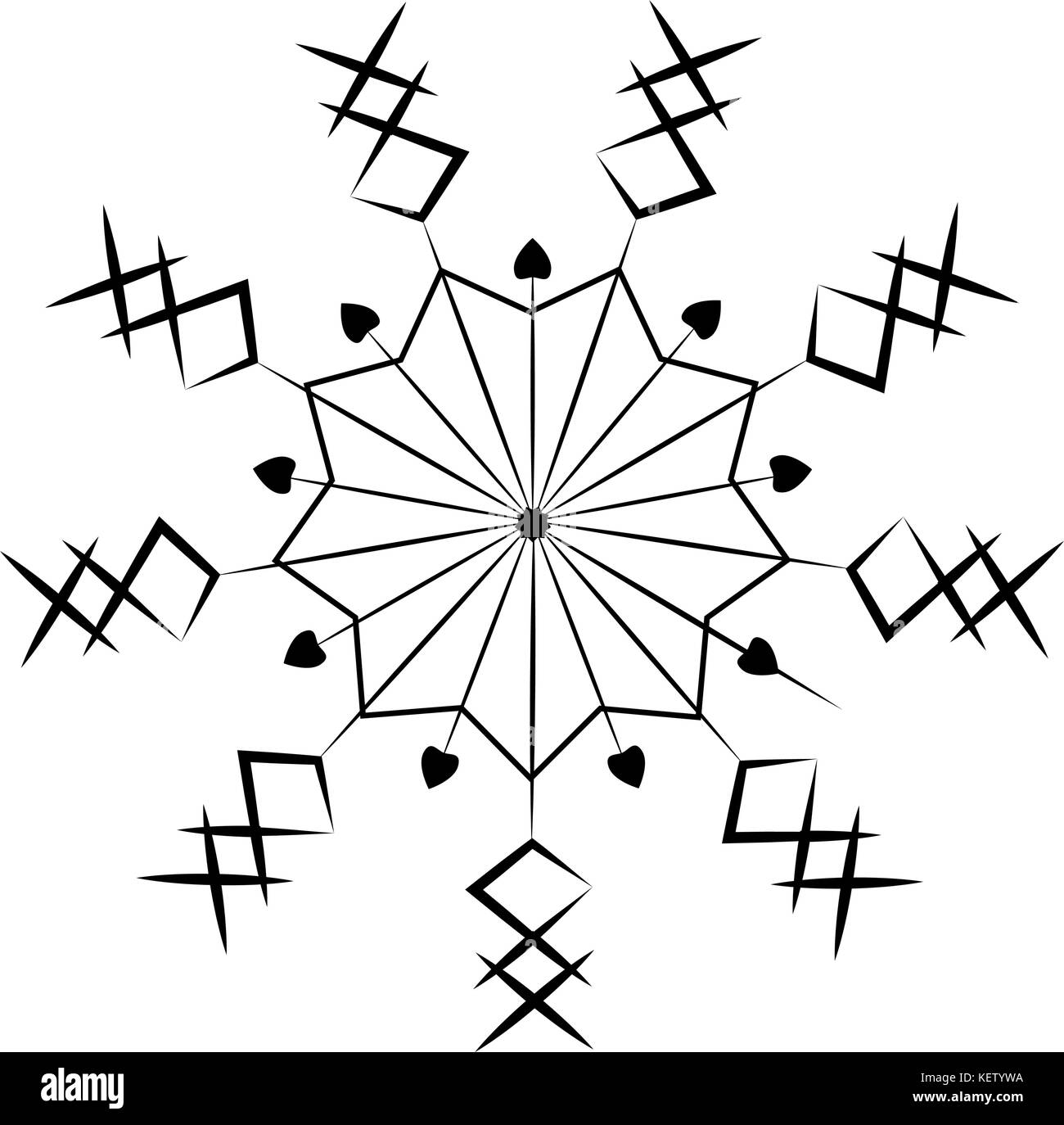 Illustration flocon isolé Illustration de Vecteur