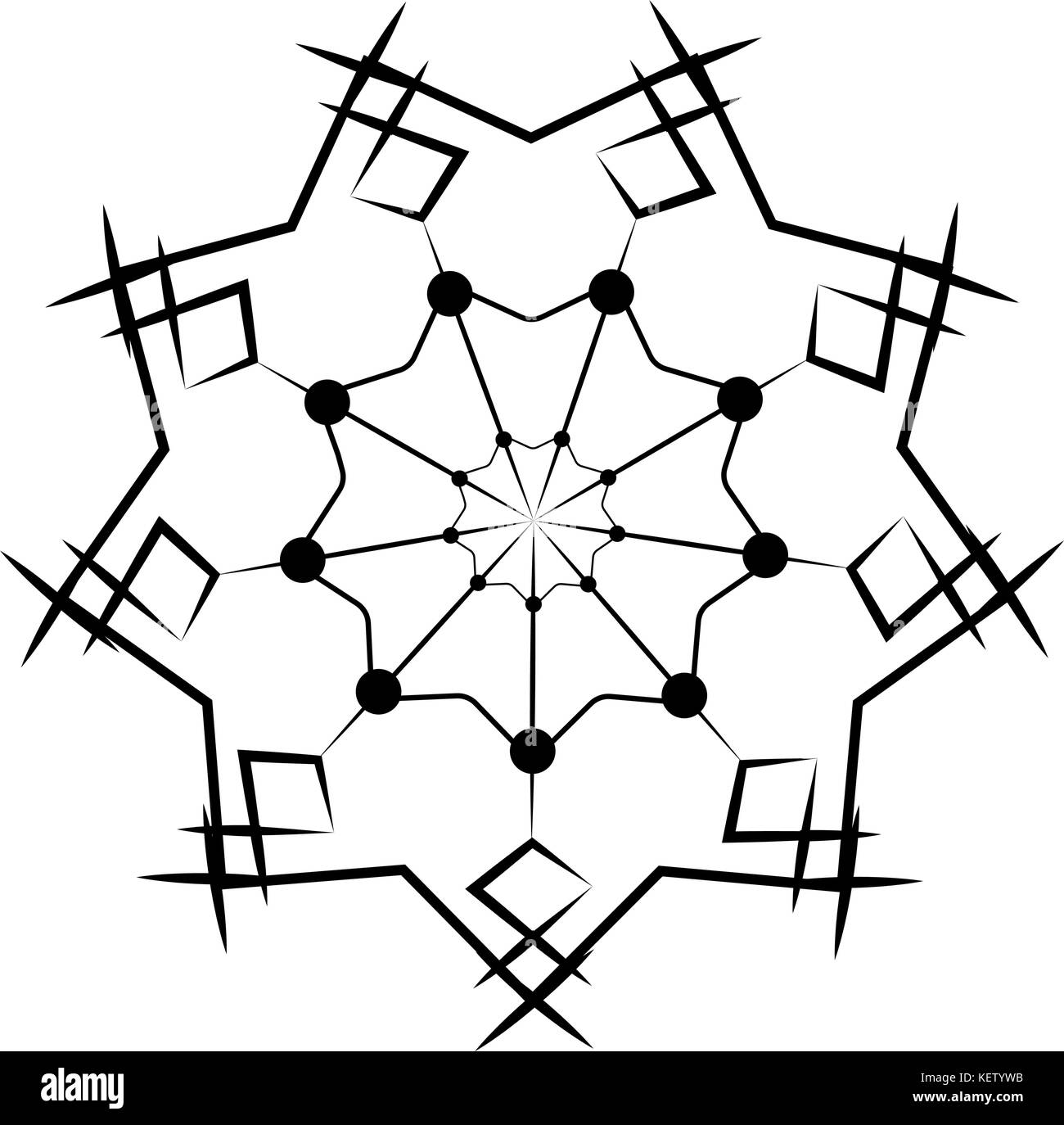 Illustration flocon isolé Illustration de Vecteur