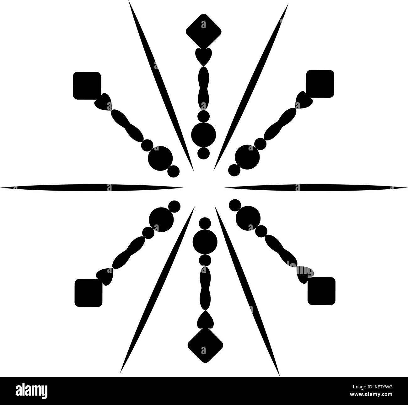 Illustration flocon isolé Illustration de Vecteur