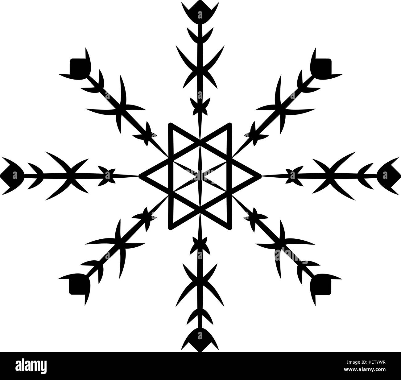 Illustration flocon isolé Illustration de Vecteur