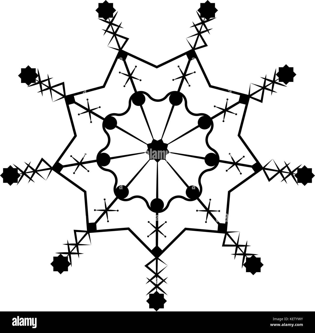Illustration flocon isolé Illustration de Vecteur