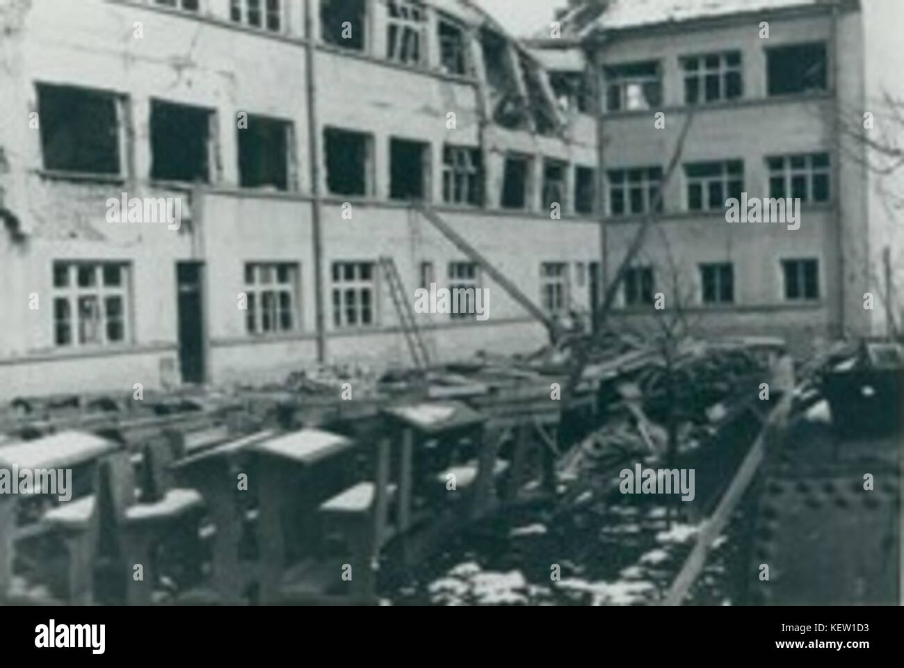 Le bombardement de Vratsa pendant la seconde Guerre mondiale a été un événement clé dans l'histoire de la Bulgarie en temps de guerre. Il reflète l'impact des bombardements aériens sur la ville et son importance historique pendant la guerre. Banque D'Images