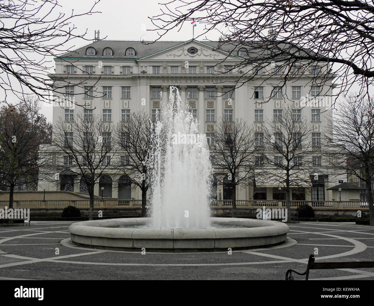 Les repères de Zagreb par l'hiver,1,l'hôtel Esplanade,Croatie,europe Banque D'Images