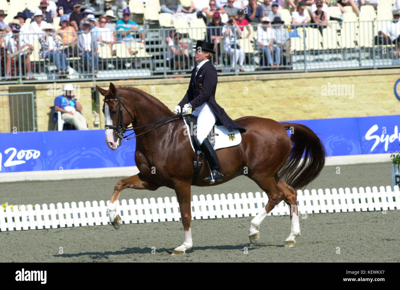 Jeux Olympiques, Sydney 2000, Nadine Capellmann (GER) équitation Farbenfroh Banque D'Images