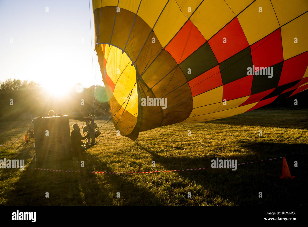Hot-Air Ballooning à Canberra Banque D'Images