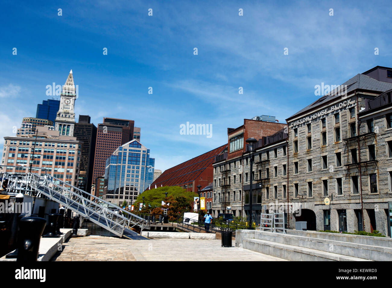 Bloc de Custom House, Boston, Massachusetts, États-Unis d'Amérique Banque D'Images
