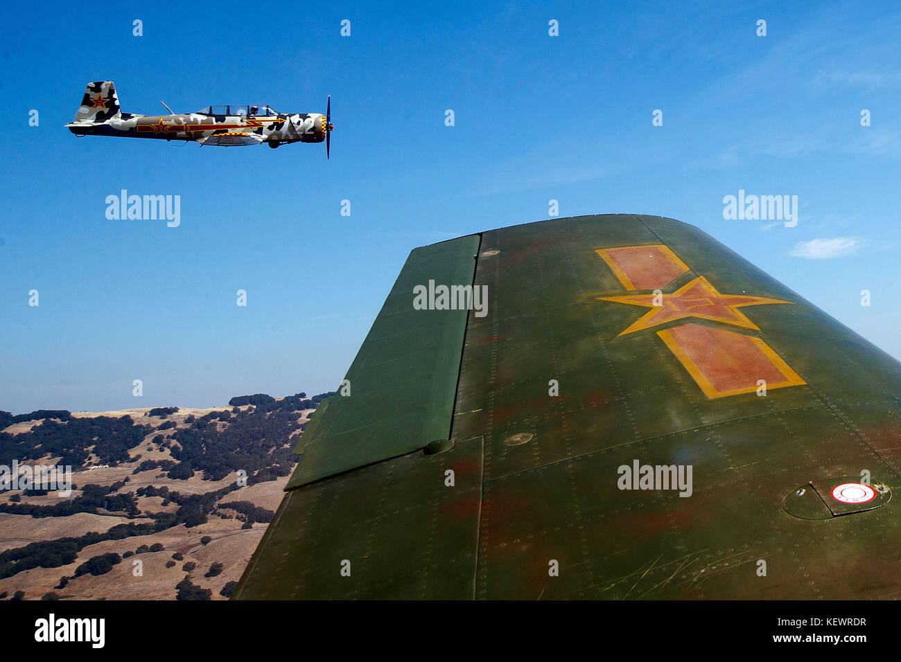 Nanchang CJ-6 chasseur chinois avion formateur, Californie, États-Unis d'Amérique Banque D'Images