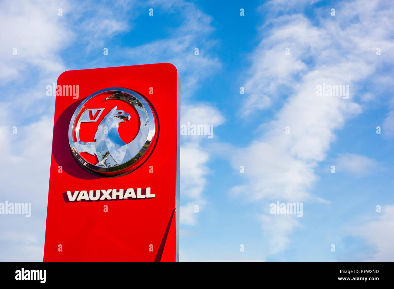 Vauxhall, voiture, concessionnaire, logo, auto, automobile, concessionnaire, véhicule, Banque D'Images
