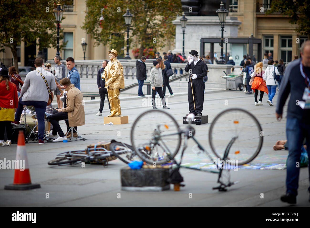 Trafalgar Square est une place publique dans la ville de Westminster à Londres, la capitale de l'Angleterre Banque D'Images