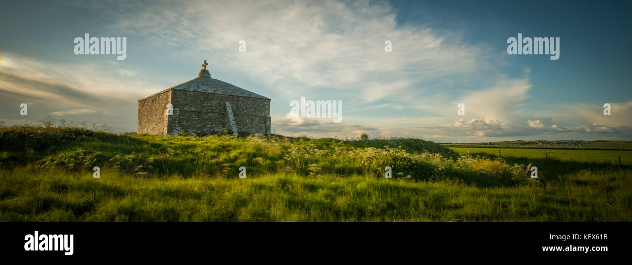 St Aldhelm's chapelle près de Swanage dans le Dorset. Banque D'Images