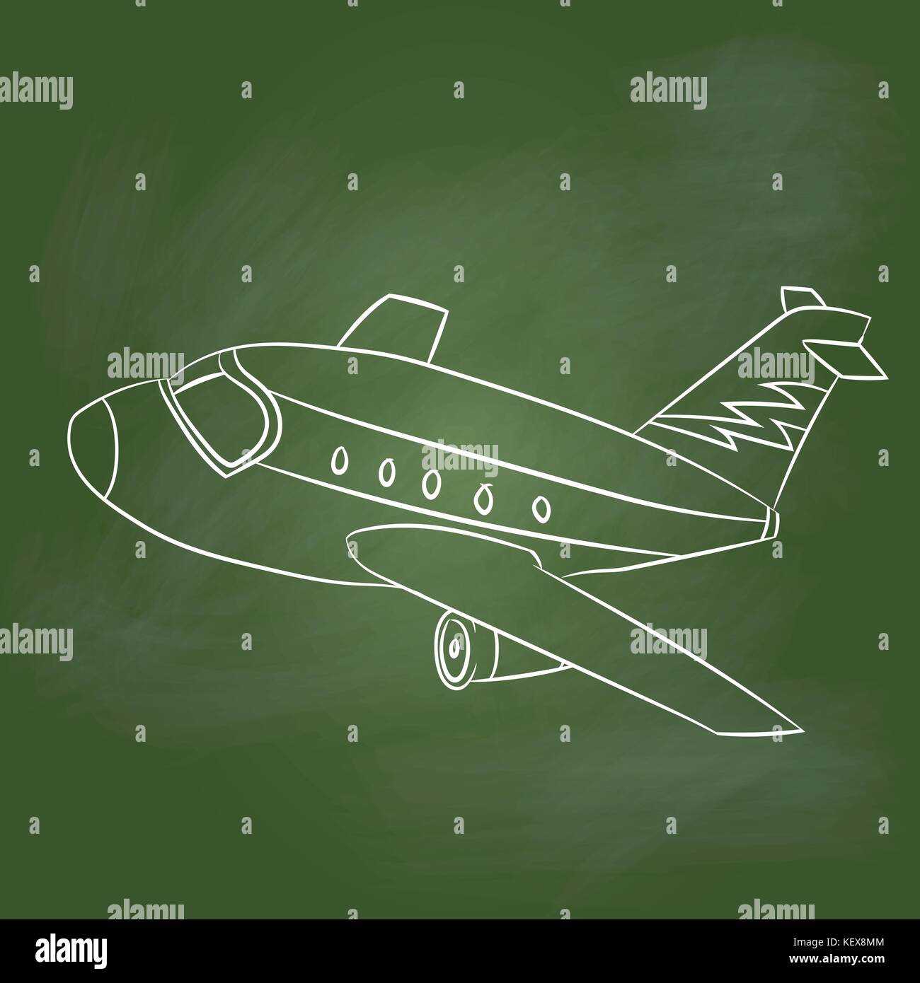 Dessin à la main sur un avion vert texturé. conseil concept éducation, vector illustration Illustration de Vecteur