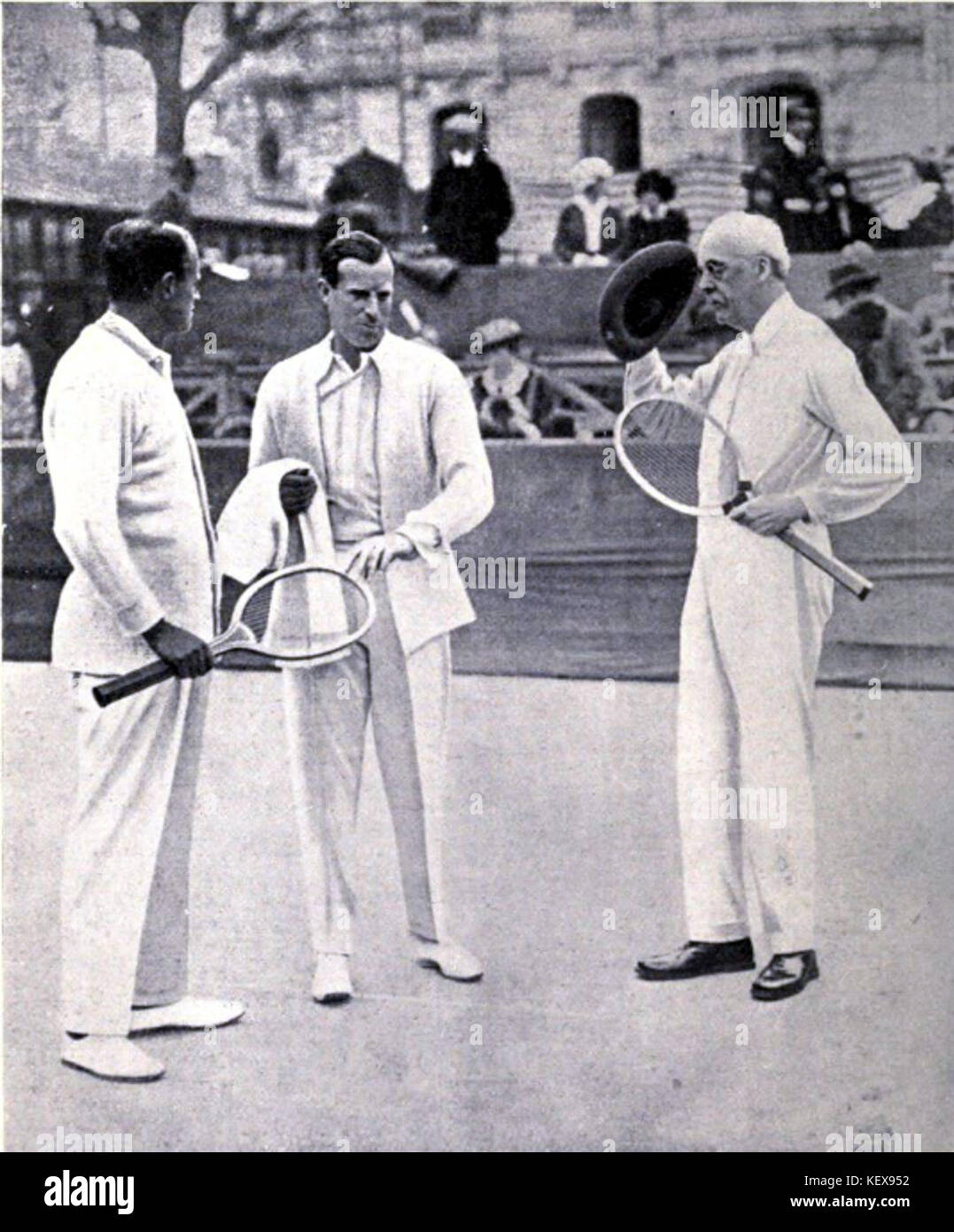 Anthony wilding et Arthur Balfour, Nice, 1914 Banque D'Images