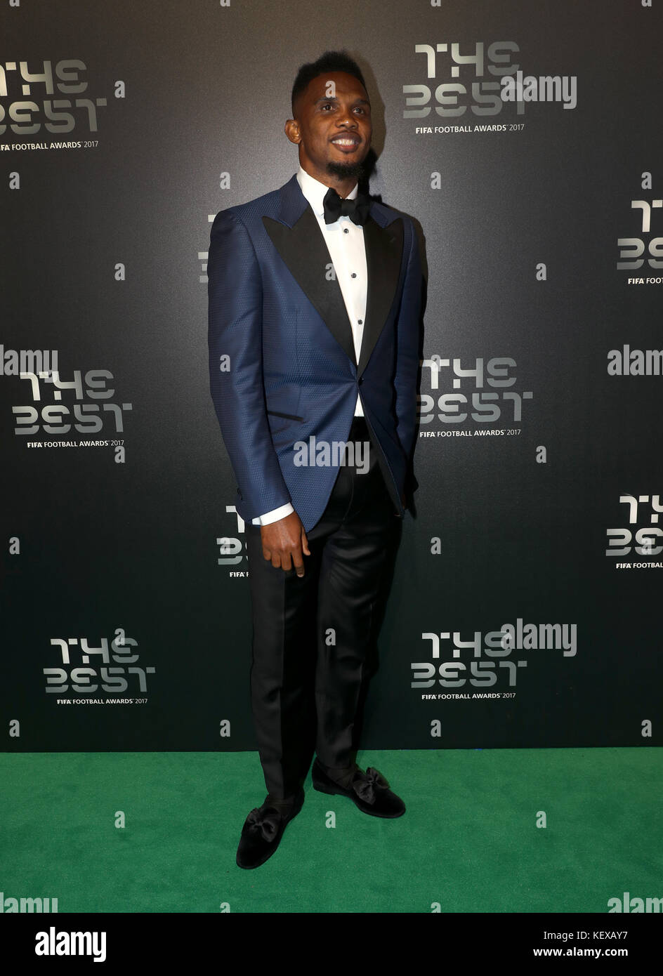Samuel ETO'o lors des meilleurs FIFA football Awards 2017 au Palladium Theatre, Londres. Banque D'Images