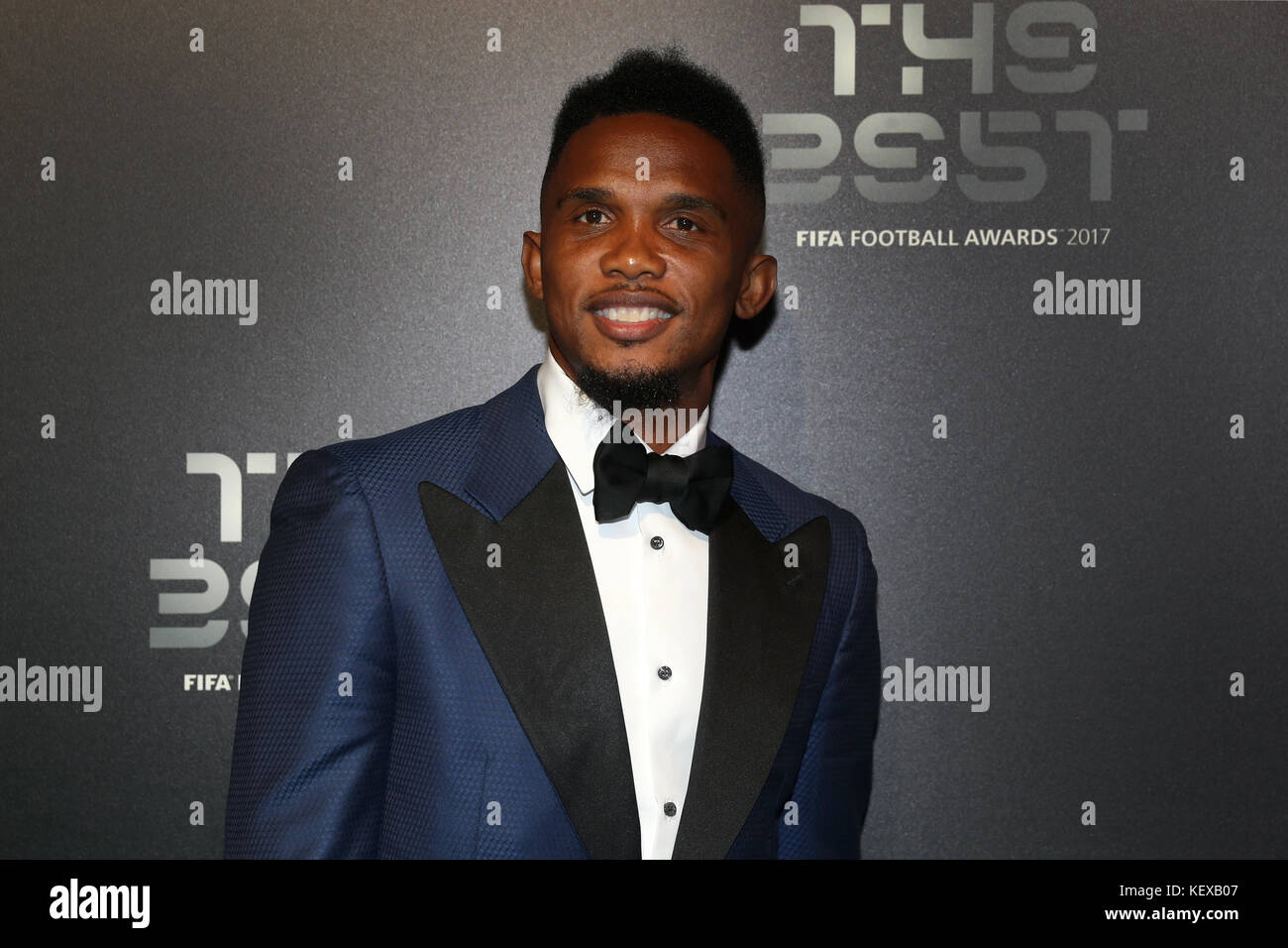 Samuel ETO'o lors des meilleurs FIFA football Awards 2017 au Palladium Theatre, Londres. Banque D'Images