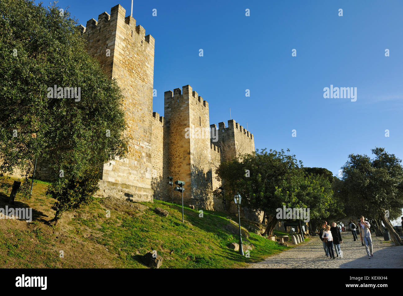 Château São Jorge, Lisbonne. Portugal Banque D'Images