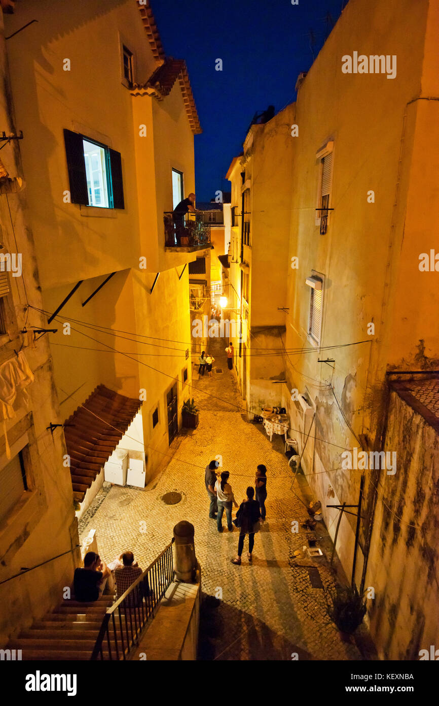 Festivités de Santo Antonio dans le quartier d'Alfama. Lisbonne, Portugal Banque D'Images