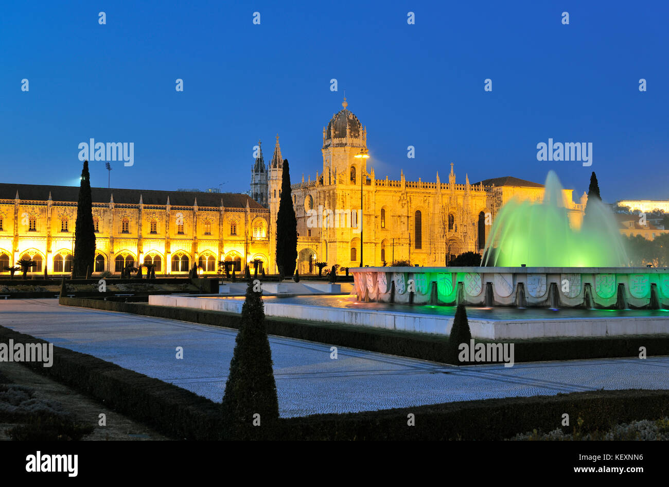 Mosteiro dos Jerónimos (monastère de Jerónimos), site classé au patrimoine mondial de l'UNESCO. Lisbonne, Portugal Banque D'Images