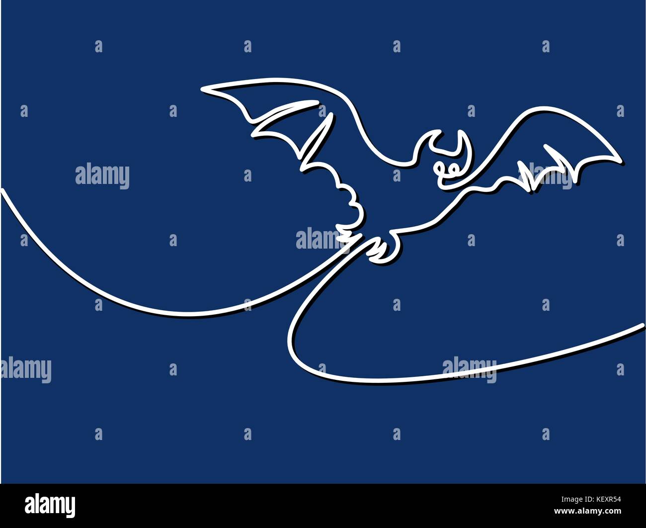 Silhouette chauve-souris halloween Illustration de Vecteur