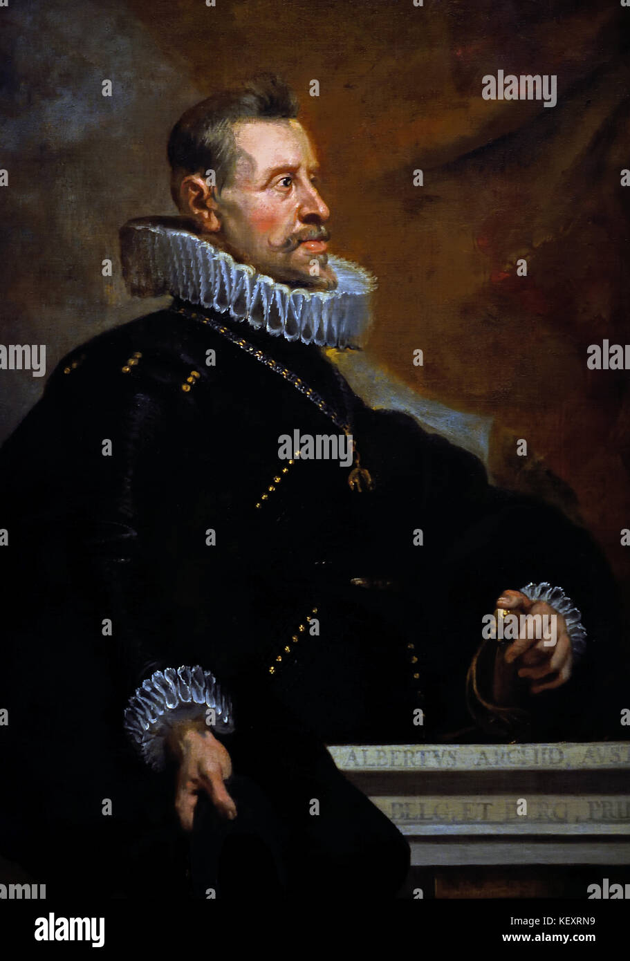 Albert VII, l'Archiduc d'Autriche ( avec son épouse Isabella Clara Eugenia, souverain de l'Pays-Bas des Habsbourg entre 1598 et 1621. ) Il avait été un cardinal, archevêque de Tolède, vice-roi de Portugal et gouverneur général de la France, l'Espagne des Habsbourg. Peter Paul Rubens (1577-1640) Peintre dans la tradition baroque flamand .Anvers, Antwerpen, Belgique, Banque D'Images