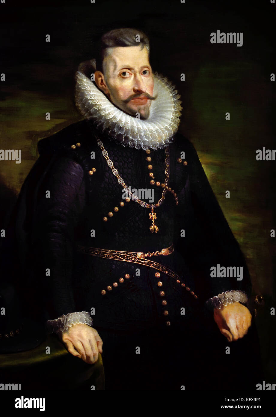 Albert VII, l'Archiduc d'Autriche ( avec son épouse Isabella Clara Eugenia, souverain de l'Pays-Bas des Habsbourg entre 1598 et 1621. ) Il avait été un cardinal, archevêque de Tolède, vice-roi de Portugal et gouverneur général de la France, l'Espagne des Habsbourg. Peter Paul Rubens (1577-1640) Peintre dans la tradition baroque flamand .Anvers, Antwerpen, Belgique, Banque D'Images