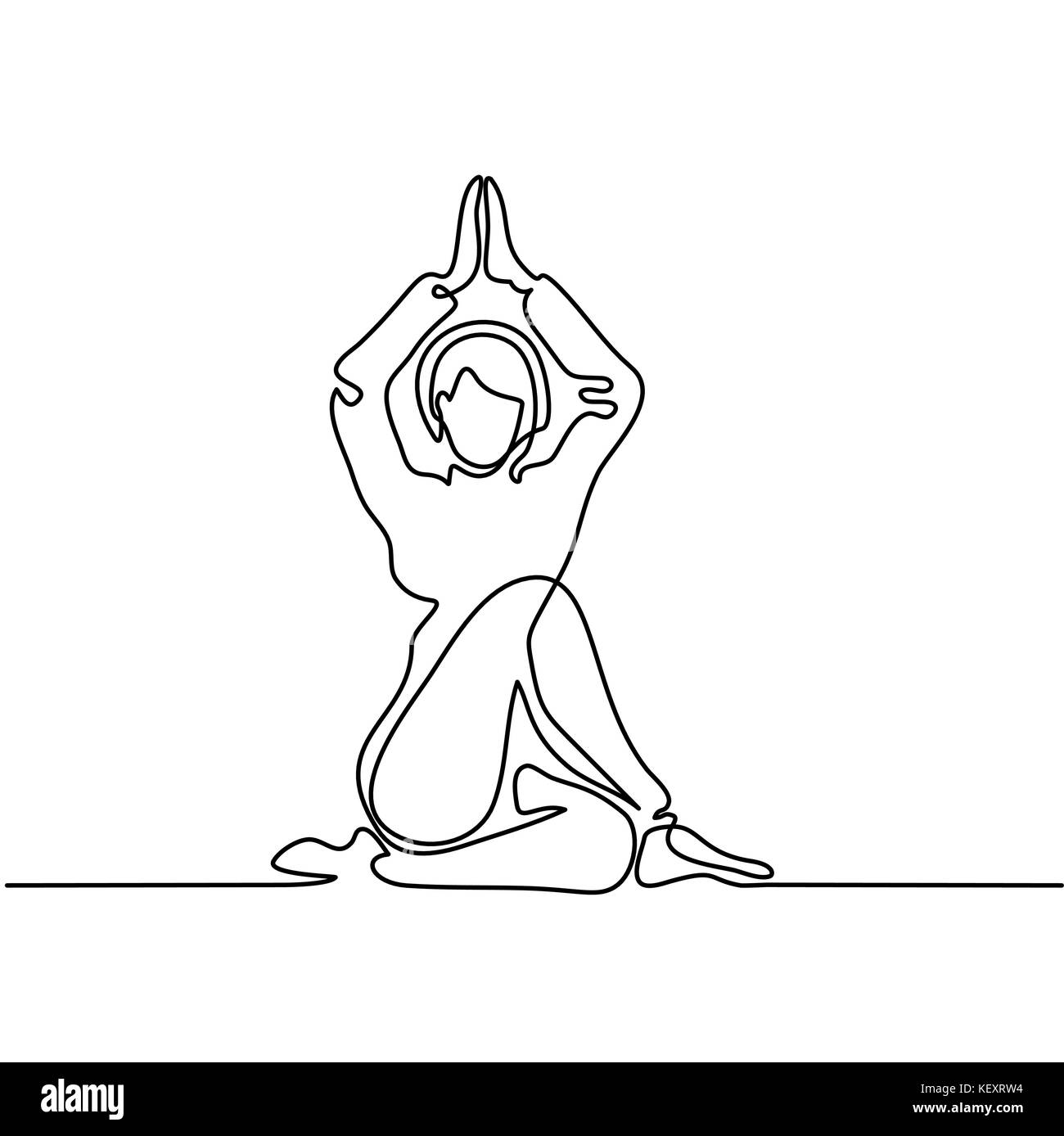 Woman doing exercise in Illustration de Vecteur