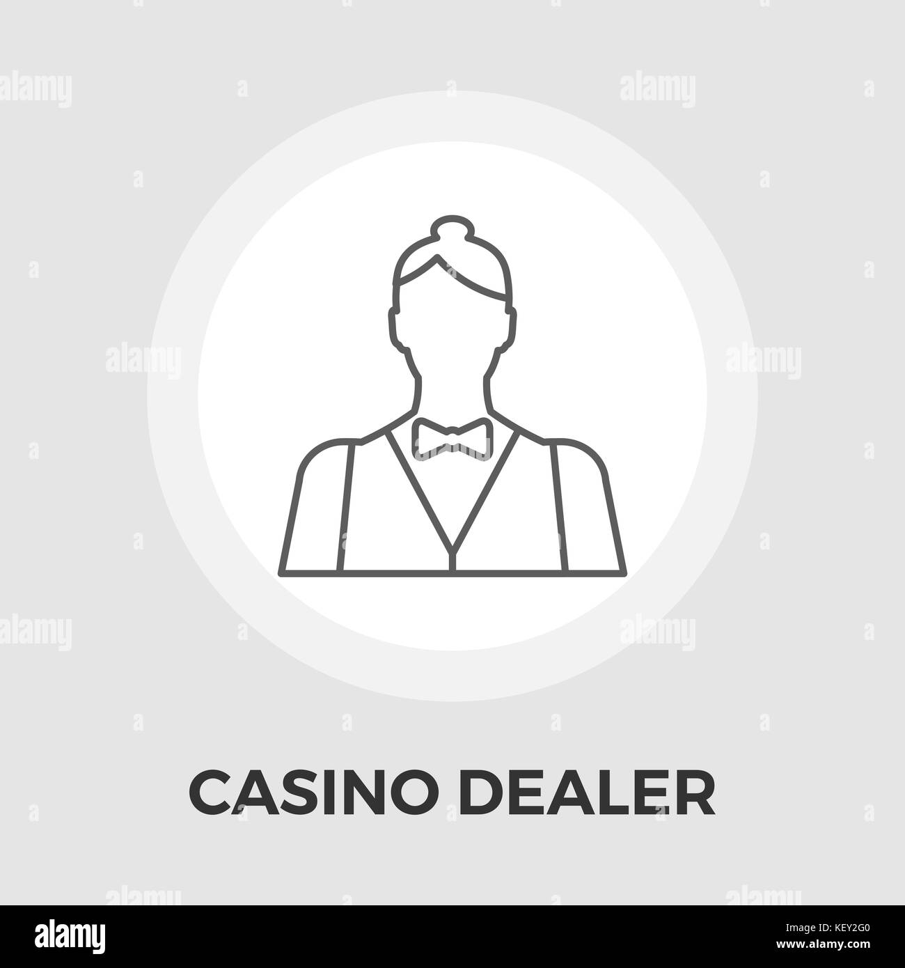 L'icône Casino Dealer vecteur. L'icône de la télévision isolé sur fond blanc. Fichier EPS modifiables. Vector illustration. Illustration de Vecteur