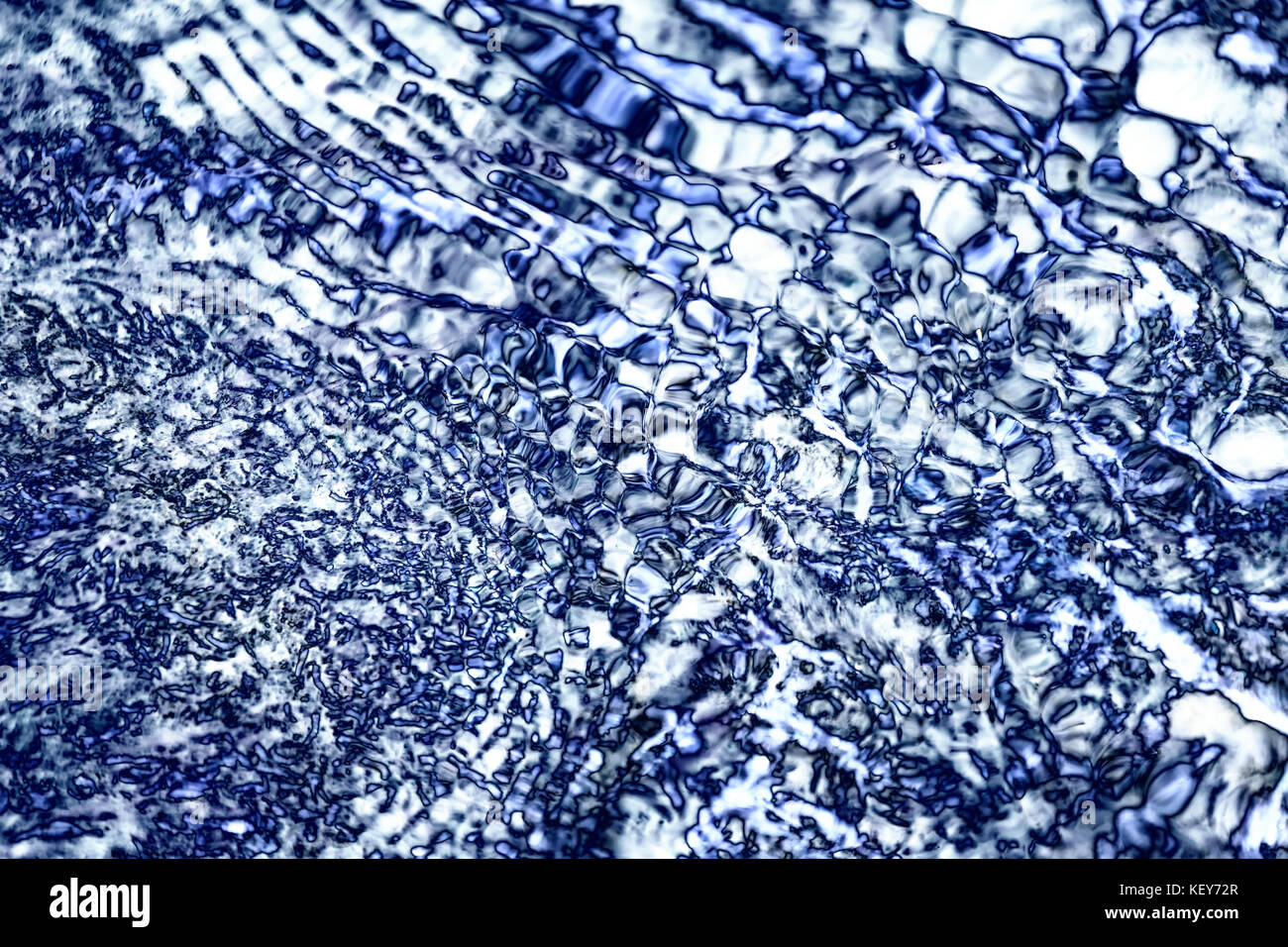 Abstract, floue, Blue Water, texture de fond de l'image. Banque D'Images