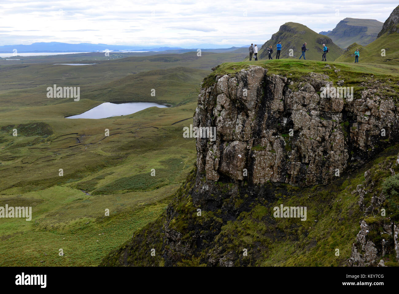 Highlands écossais, l'île de Skye en Écosse.. cuith. uk-raing, ou quiraing. Banque D'Images