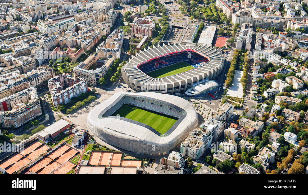 Vue aérienne de Stadion Le Parc des Princes et Jean Bouin Stadion