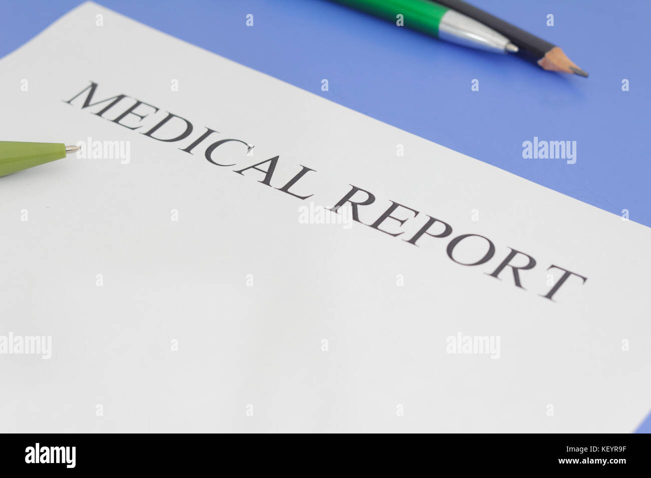 Rapport médical. concept de rapport de la santé, de l'assurance. Banque D'Images