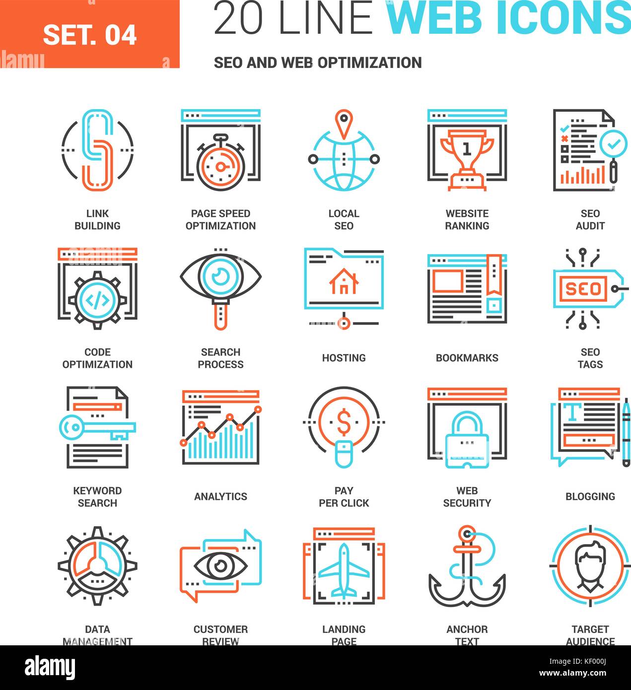 Seo et optimisation web Illustration de Vecteur