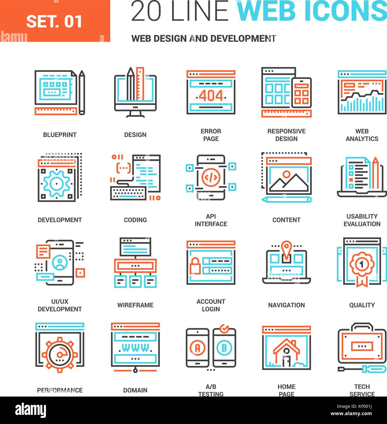 Conception et développement du site web Illustration de Vecteur