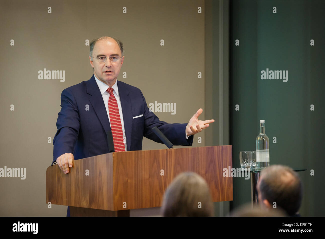 Xavier Rolet, le chef de la direction de la London Stock Exchange Group pendant une conférence Banque D'Images