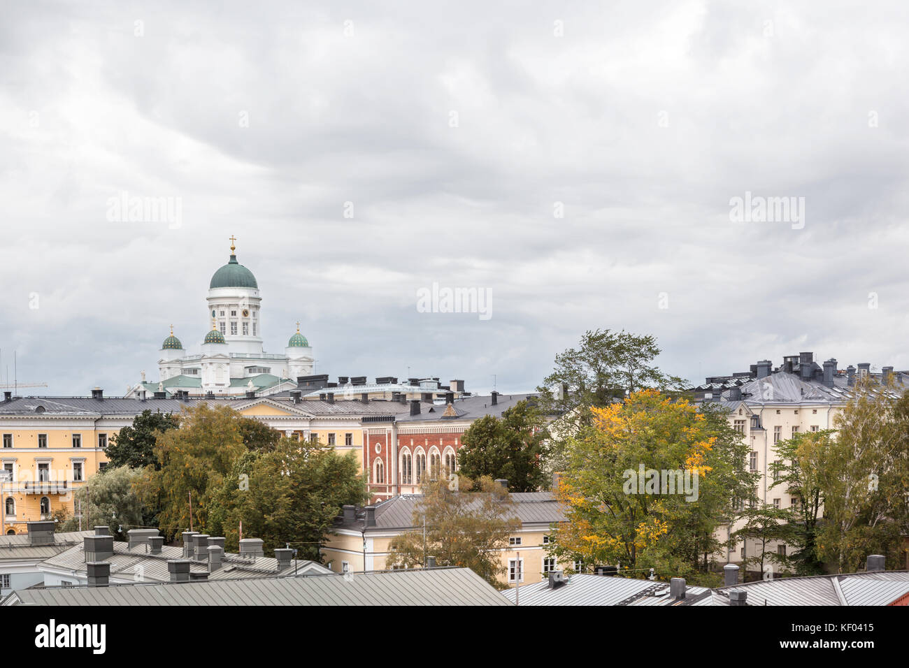 Cathédrale d'Helsinki et de l'architecture de place du marché de la vieille ville Banque D'Images