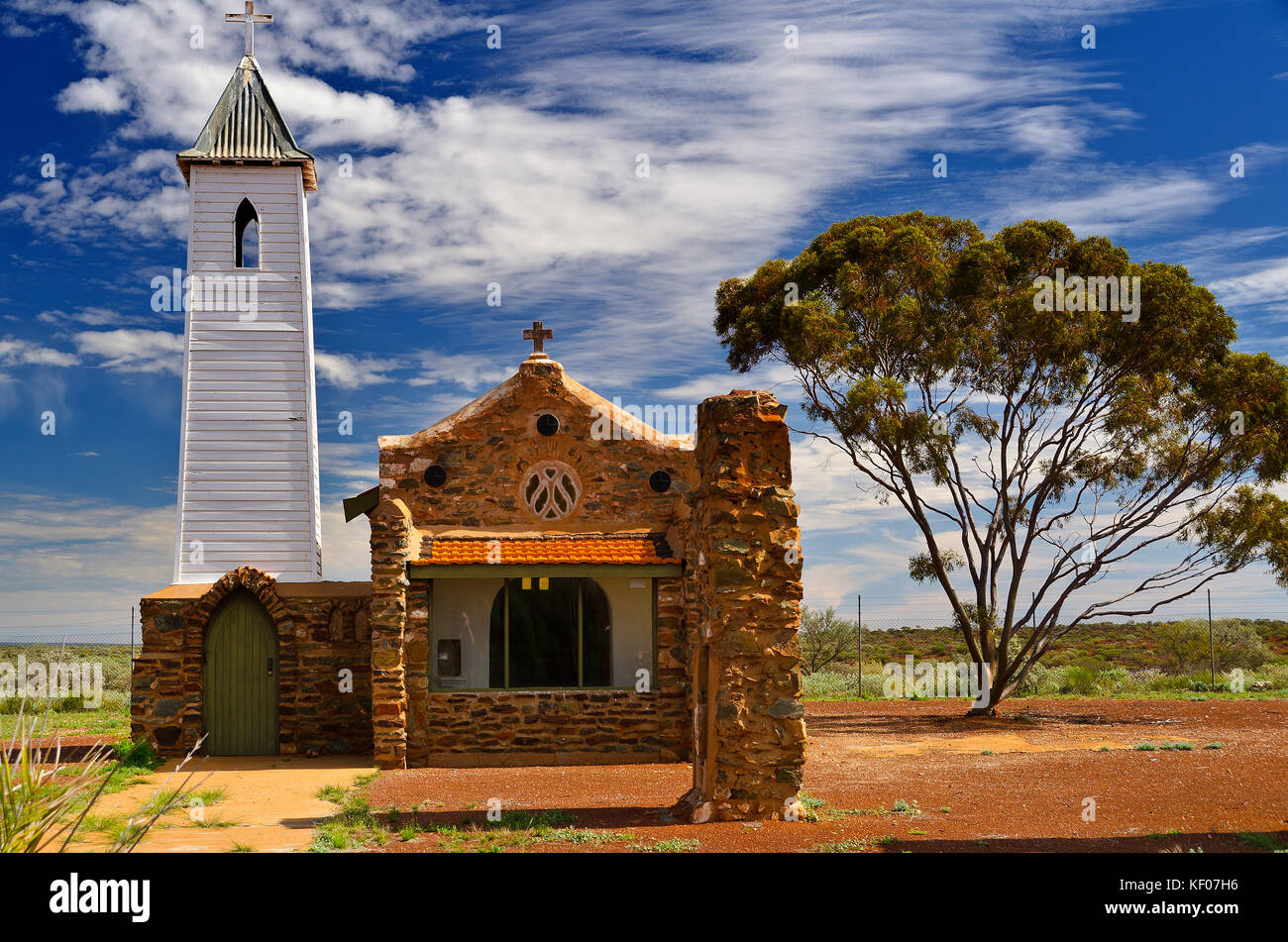 Chapelle de Saint Hyacinthe conçu par monseigneur hawes, yalgoo en Australie occidentale Banque D'Images