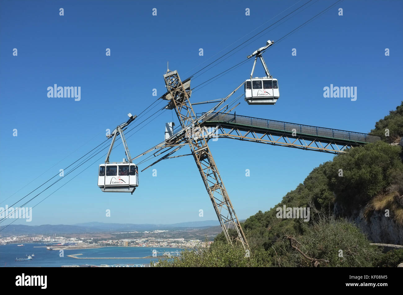 Téléphérique, Gibraltar, septembre 2017 Banque D'Images