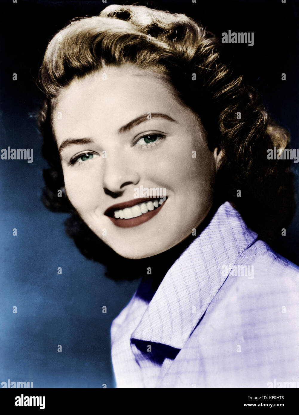 Ingrid Bergman - star du cinéma suédois. 29 août 1915 - 29 août 1982. Publicité photo. Banque D'Images
