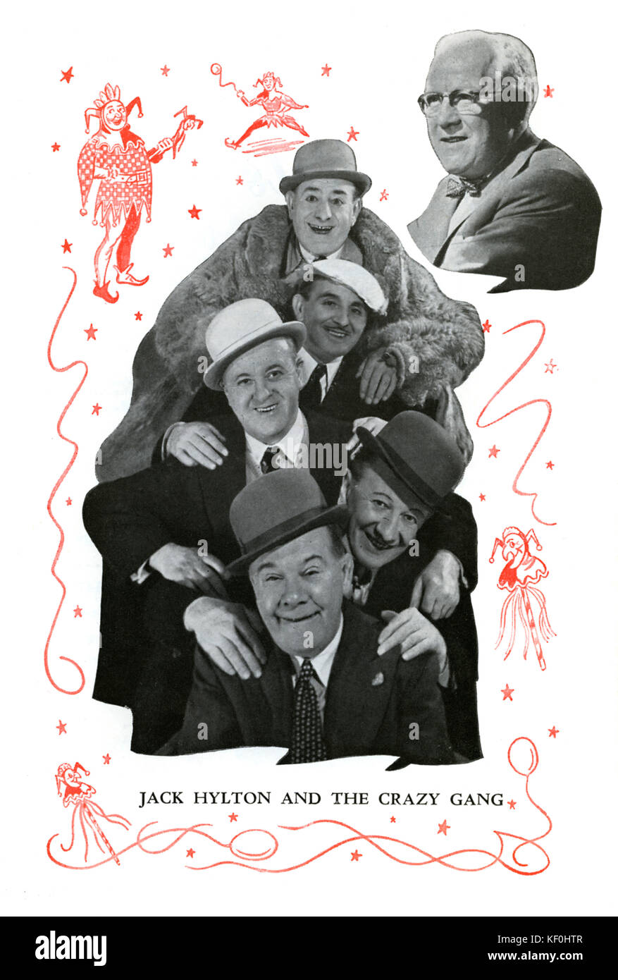 Le Crazy Gang dans ces rois stupides au Victoria Palace Theatre, Londres, 1930. Programme. Le Crazy Gang, un groupe d'amuseurs britannique composé de Jimmy Nervo, Teddy Knox, Bud Flanagan, Charlie Naughton et Jimmy l'or. Banque D'Images