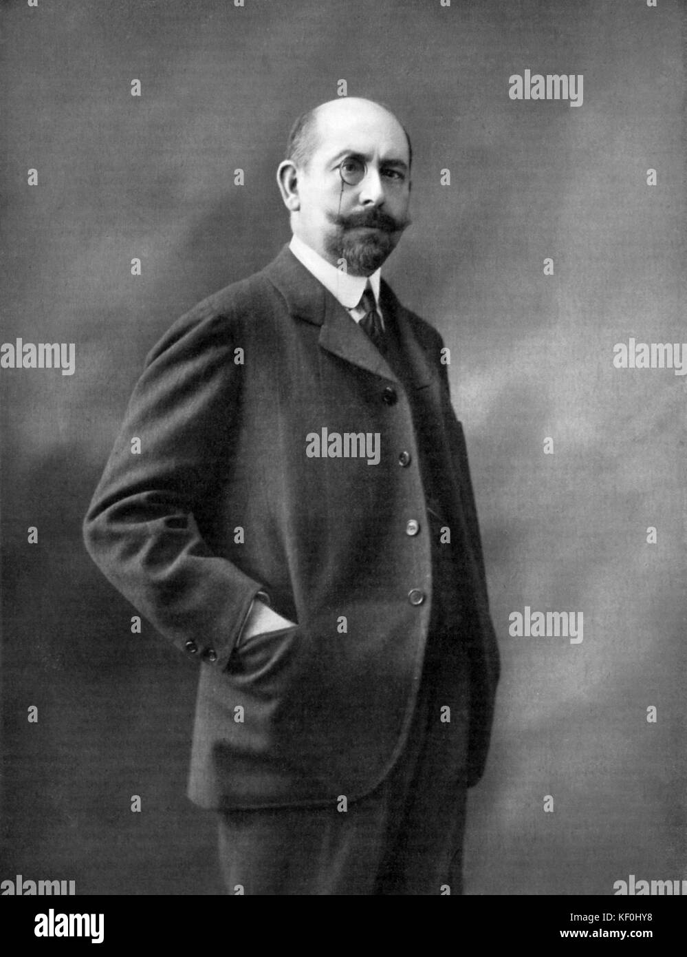 Alfred Capus (25 novembre 1858 - 1 novembre 1922), dramaturge et journaliste français. Photo originale par Paul Bayer. Banque D'Images
