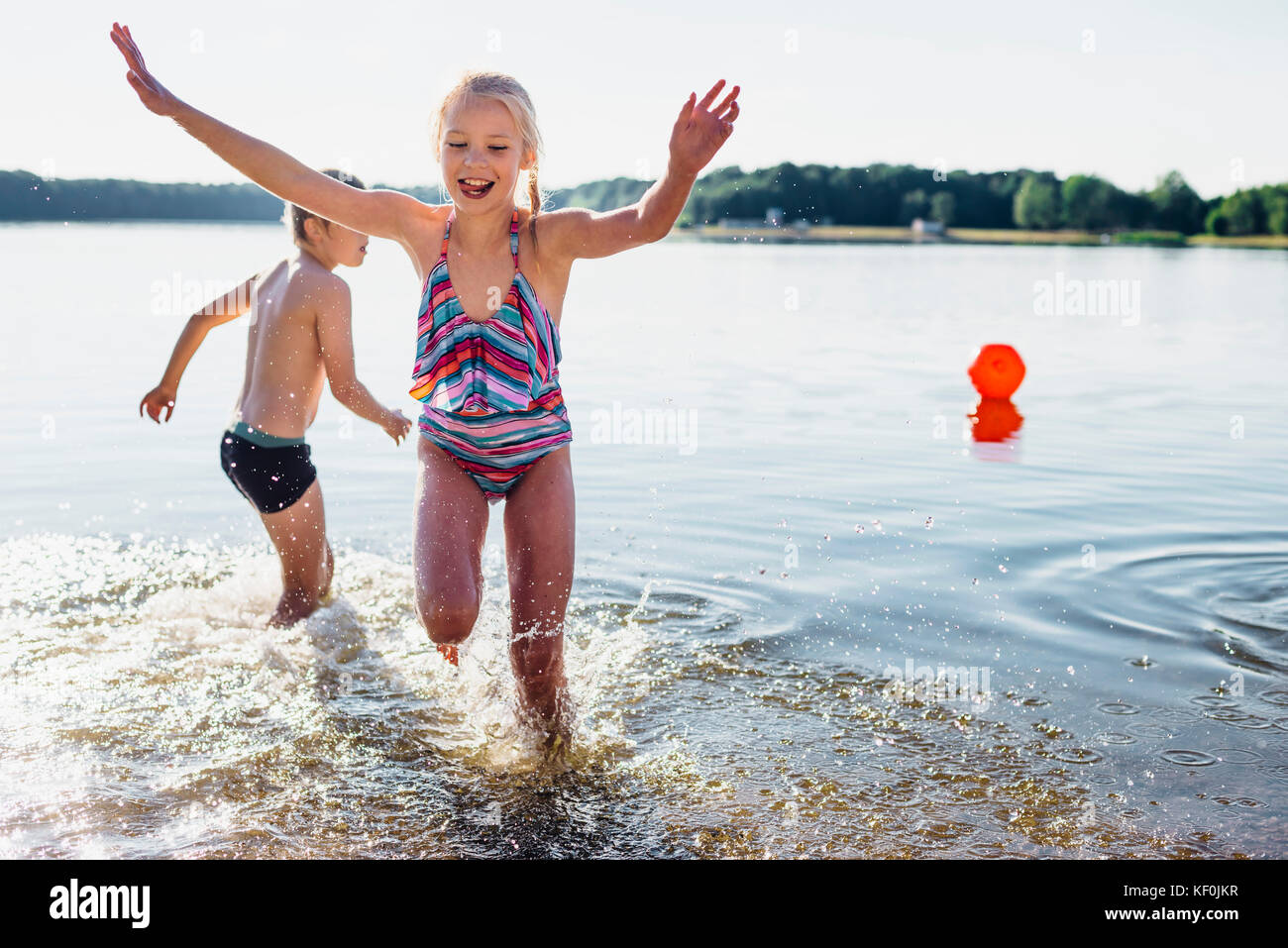 Sachsen, Allemagne, Sommer, Baden, voir Banque D'Images