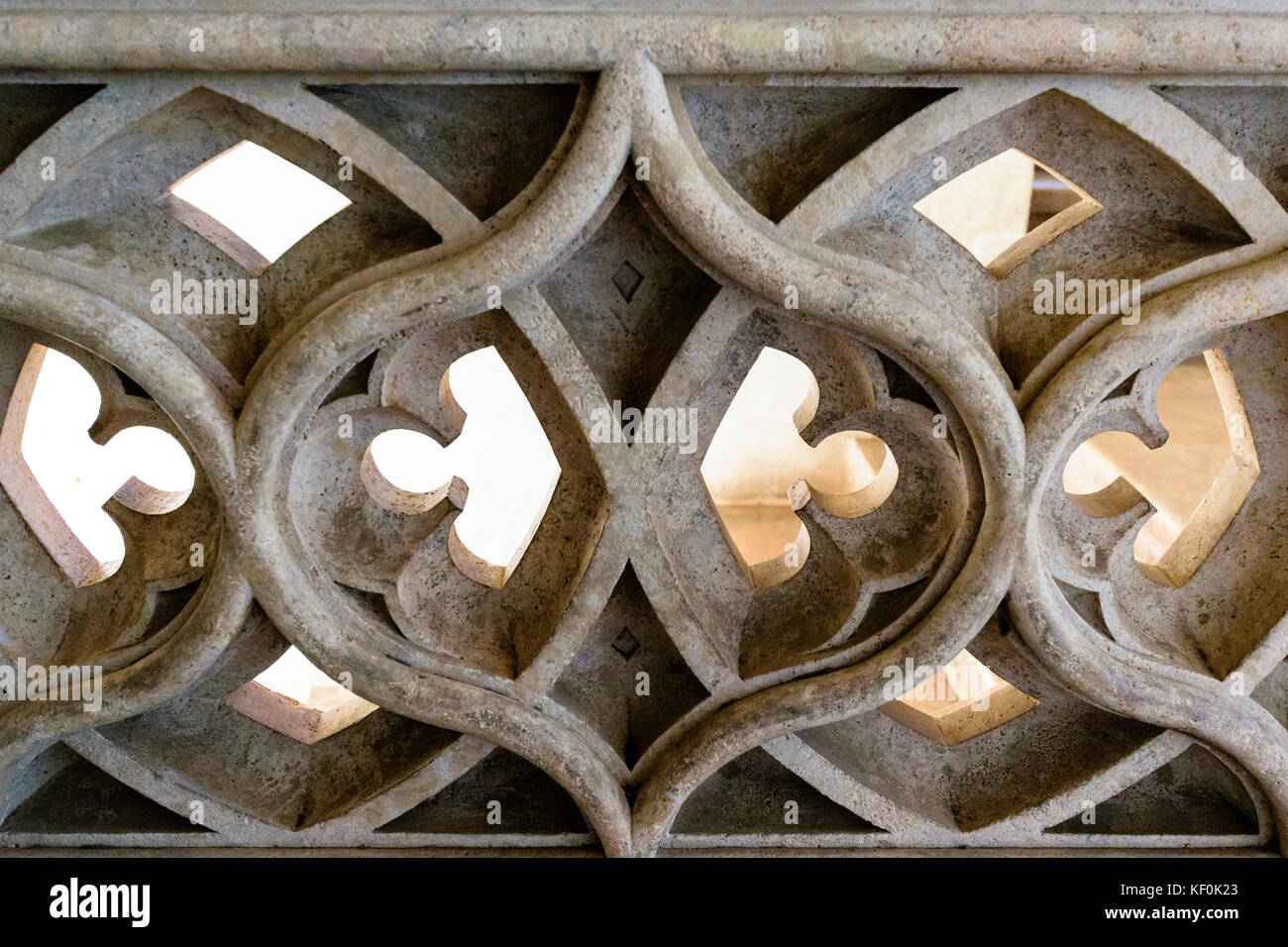 Clôture du ciment décoratif médiéval Banque D'Images