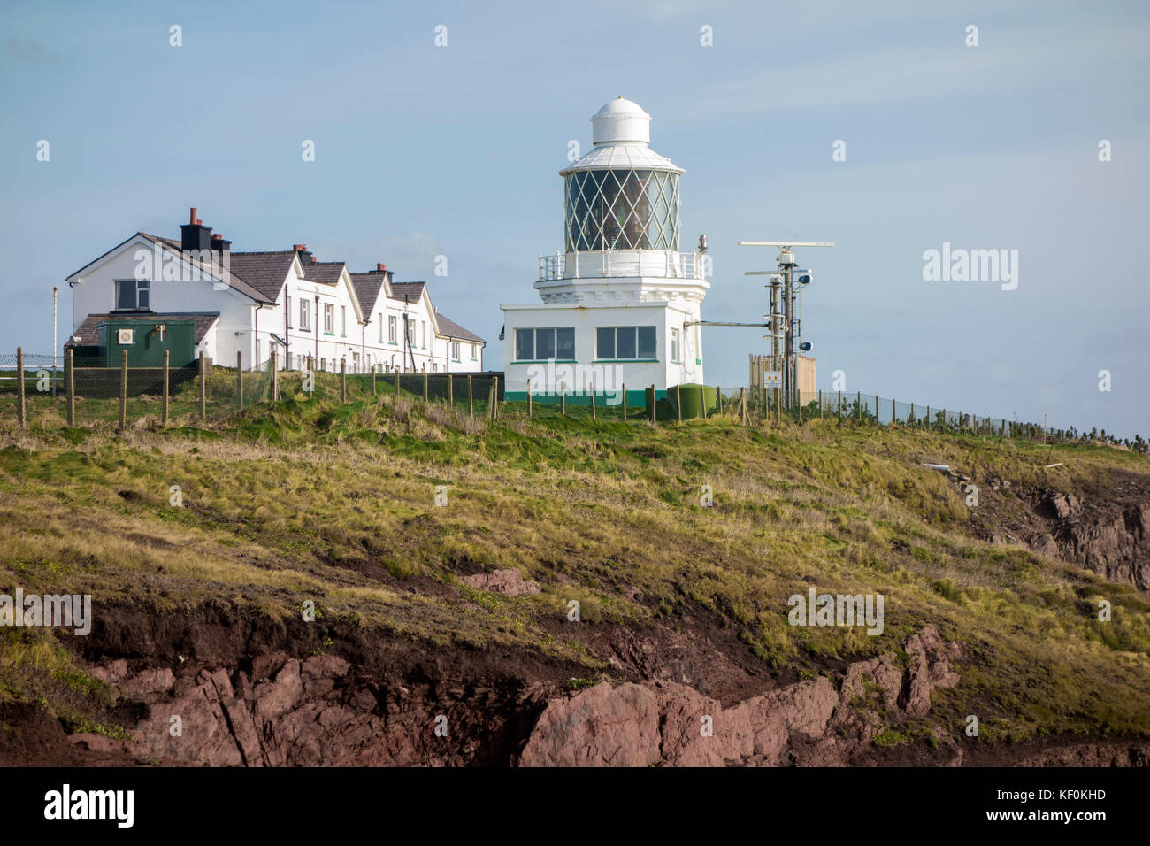 Le phare, St Anns Head, Pembroke au Pays de Galles Banque D'Images